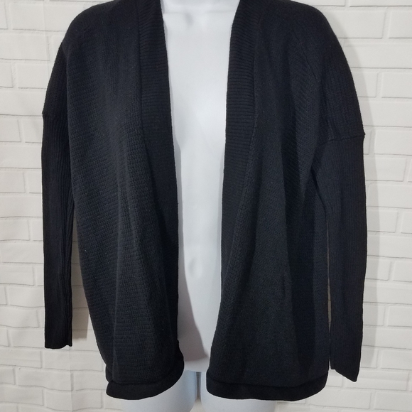 Ann Taylor Extra Fine Merino Wool Black Sweater - Picture 2 of 10